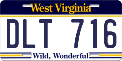 WV license plate DLT716