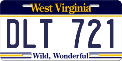 WV license plate DLT721
