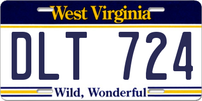 WV license plate DLT724