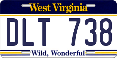 WV license plate DLT738