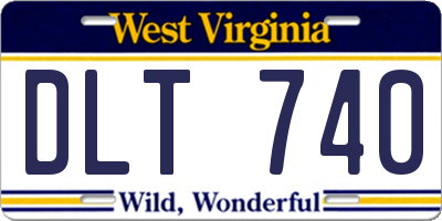 WV license plate DLT740