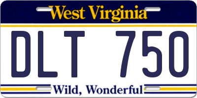 WV license plate DLT750