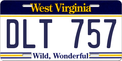 WV license plate DLT757