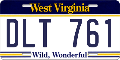 WV license plate DLT761