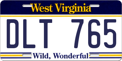 WV license plate DLT765