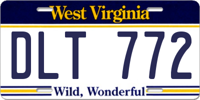 WV license plate DLT772