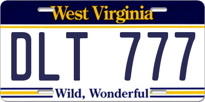 WV license plate DLT777