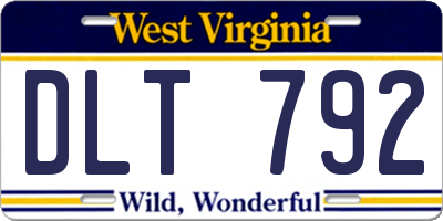 WV license plate DLT792