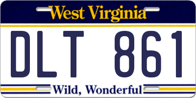 WV license plate DLT861