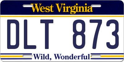 WV license plate DLT873