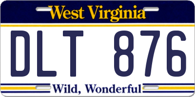 WV license plate DLT876