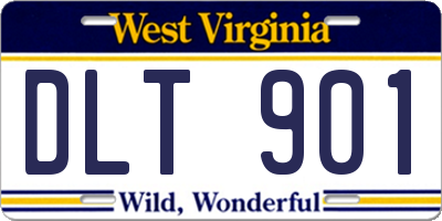 WV license plate DLT901