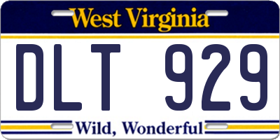 WV license plate DLT929
