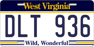 WV license plate DLT936