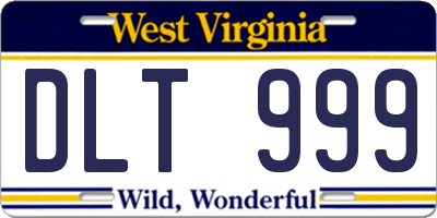 WV license plate DLT999