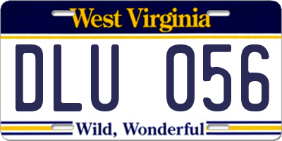 WV license plate DLU056