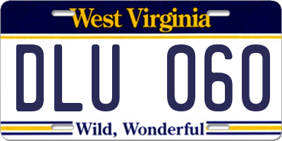 WV license plate DLU060