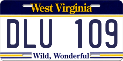 WV license plate DLU109