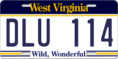 WV license plate DLU114