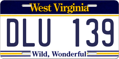 WV license plate DLU139