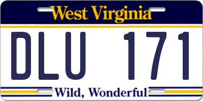 WV license plate DLU171