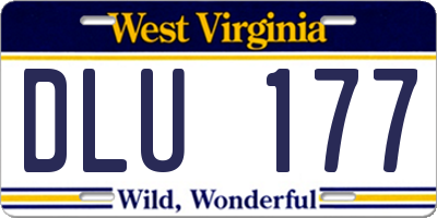 WV license plate DLU177