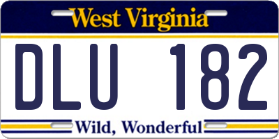 WV license plate DLU182