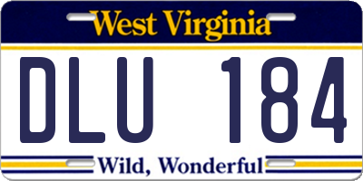 WV license plate DLU184
