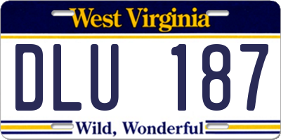 WV license plate DLU187