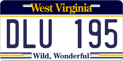 WV license plate DLU195