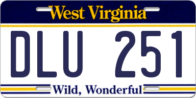 WV license plate DLU251