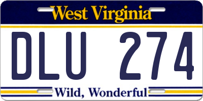 WV license plate DLU274