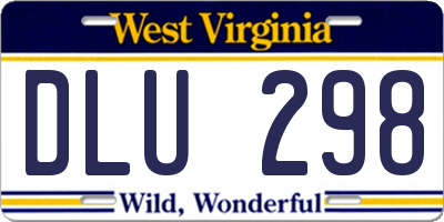 WV license plate DLU298