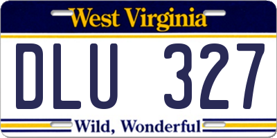 WV license plate DLU327