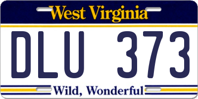 WV license plate DLU373