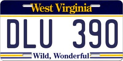 WV license plate DLU390