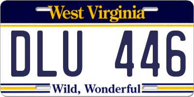 WV license plate DLU446