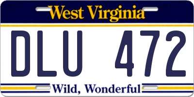 WV license plate DLU472