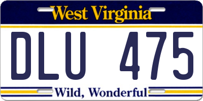 WV license plate DLU475