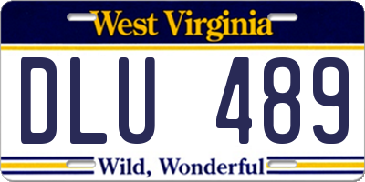WV license plate DLU489