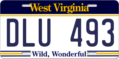 WV license plate DLU493