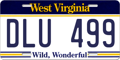 WV license plate DLU499