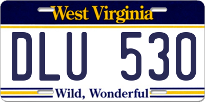 WV license plate DLU530