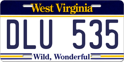 WV license plate DLU535