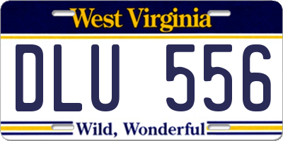 WV license plate DLU556