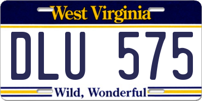 WV license plate DLU575