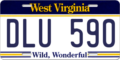 WV license plate DLU590