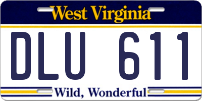 WV license plate DLU611
