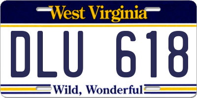 WV license plate DLU618