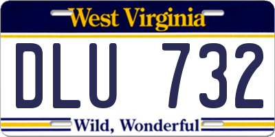 WV license plate DLU732